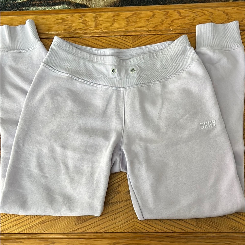 DKNY White Sweatpants for Effortless Style